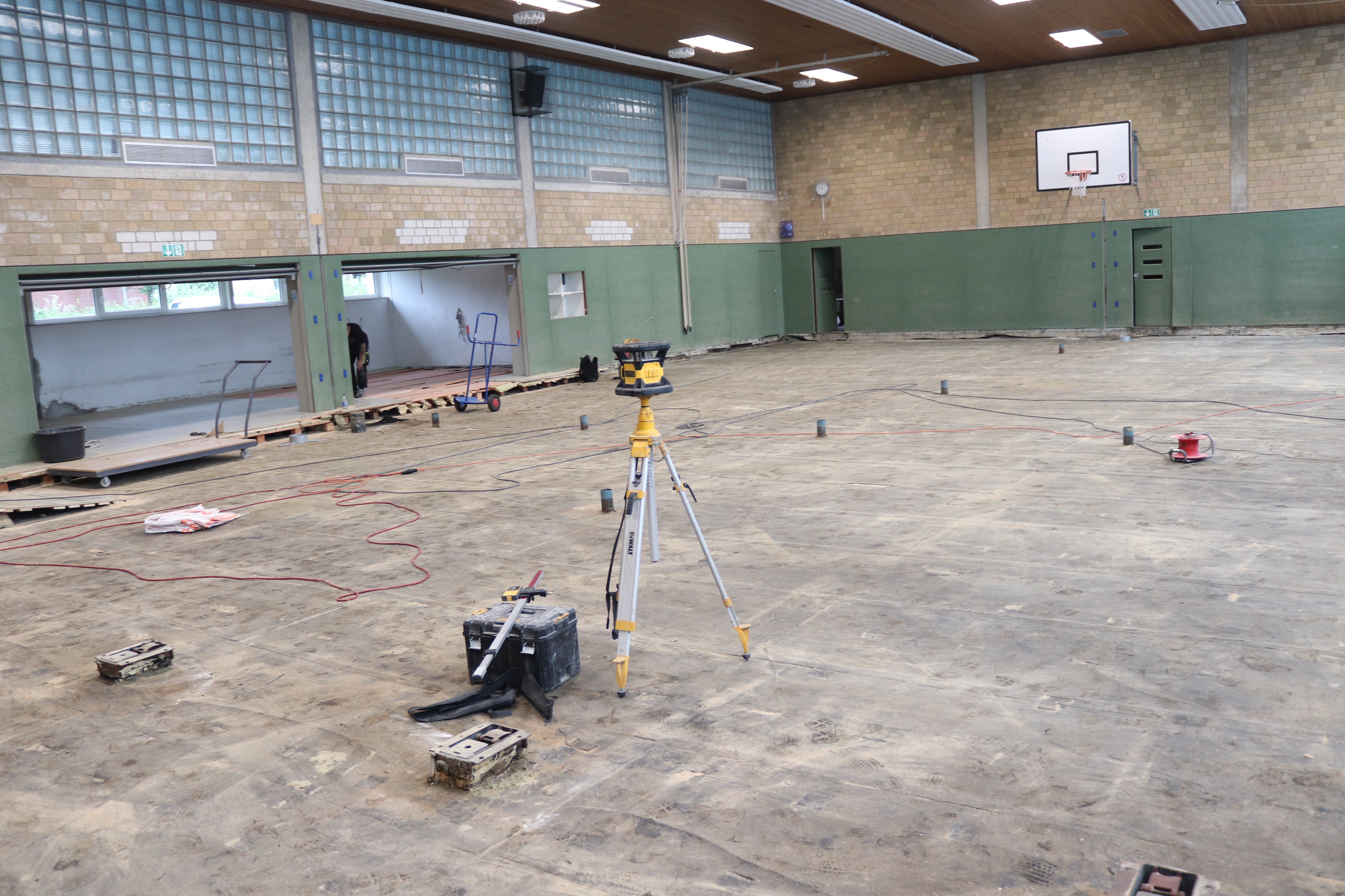 Turnhalle während der Renovierung