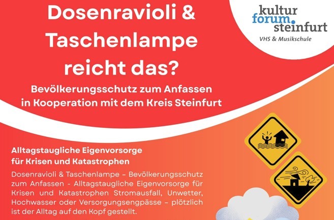 Plakat Hinweis auf die Veranstaltung