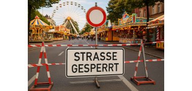 Hinweisschild Straßensperrung Hinweisschild Straßensperrung