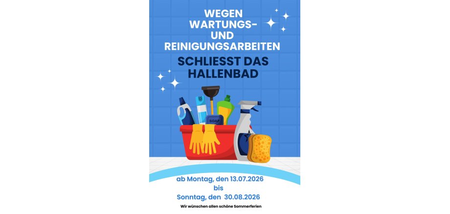 Plakat Hinweis auf Schließung