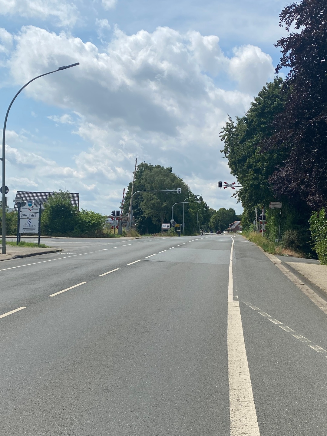Bahnübergang auf der Bahnhofstraße