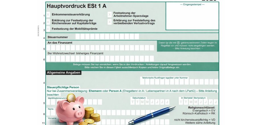 Beispiel einer Steuererklärung