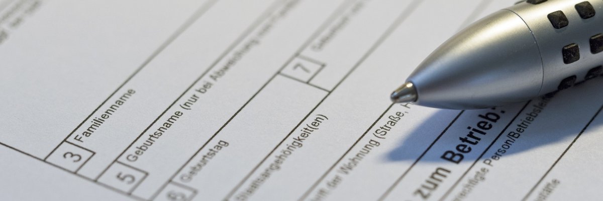 Formular mit Stift