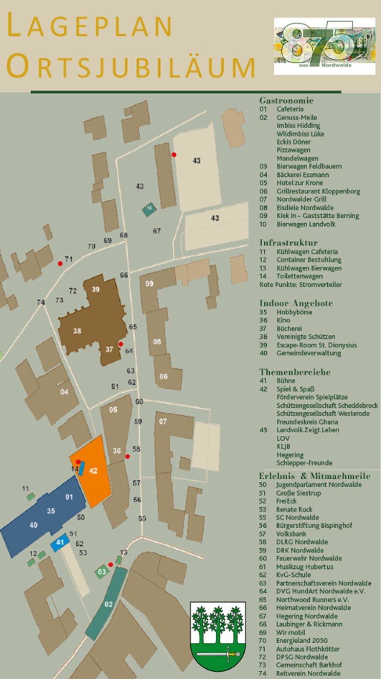 Lageplan Ortsjubiläum